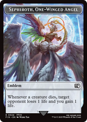 Emblem - Sephiroth, One-Winged Angel // Robot Warrior Double-Sided Token [FINAL FANTASY Tokens] | Spectrum Games