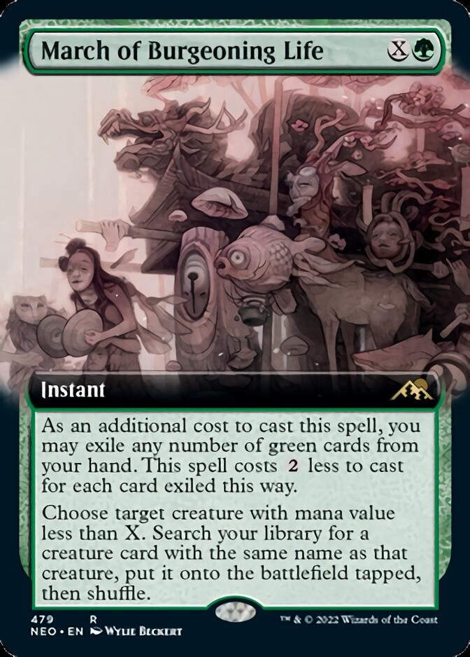 March of Burgeoning Life (Extended Art) [Kamigawa: Neon Dynasty] | Spectrum Games