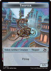 Golem (0015) // Thopter (0009) Double-Sided Token [Aetherdrift Tokens] | Spectrum Games