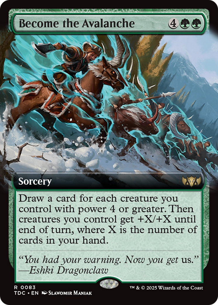 Become the Avalanche (Extended Art) [Tarkir: Dragonstorm Commander] | Spectrum Games