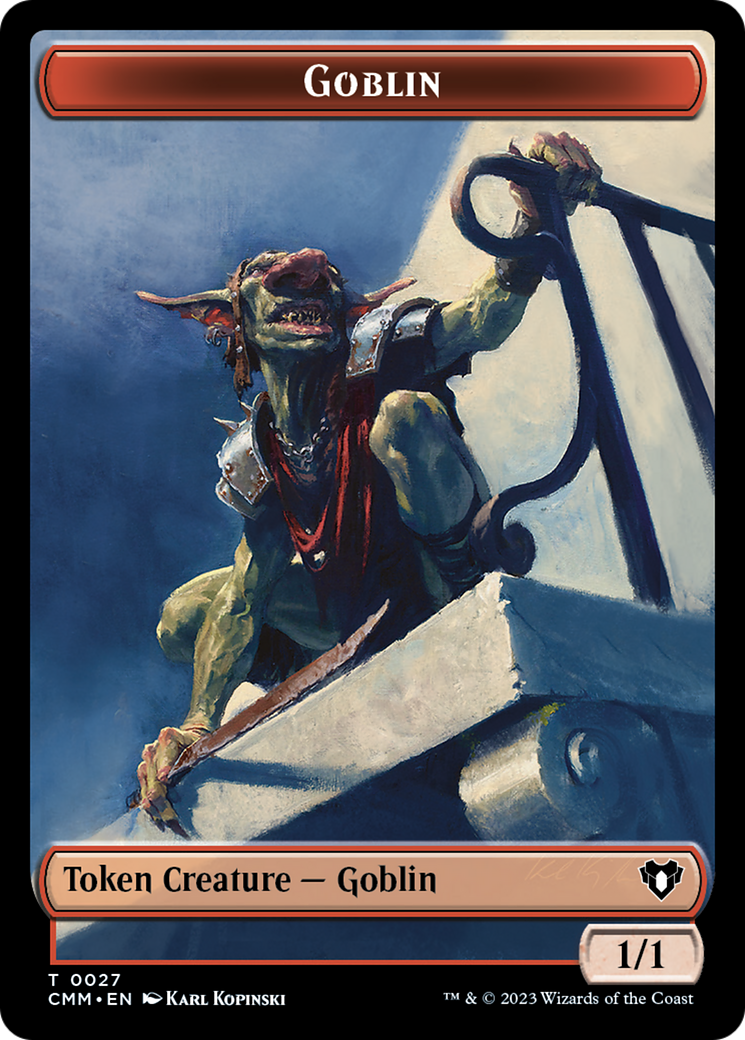 Saproling // Goblin Double-Sided Token [Commander Masters Tokens] | Spectrum Games