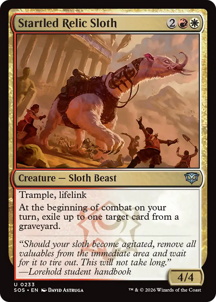 Startled Relic Sloth [Secrets of Strixhaven] | Spectrum Games