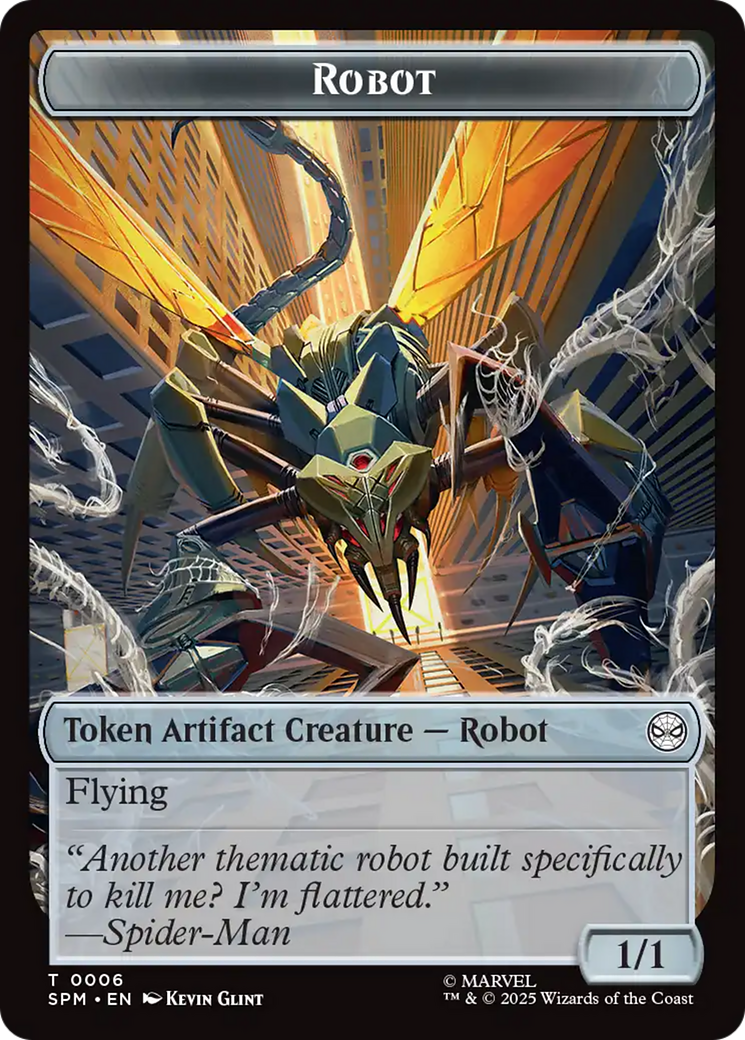 Food // Robot Double-Sided Token [Marvel's Spider-Man Tokens] | Spectrum Games