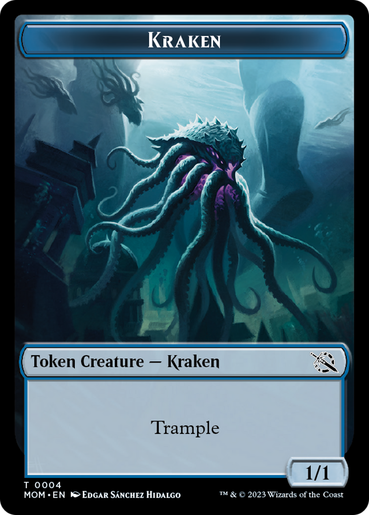 Treasure (21) // Kraken Double-Sided Token [March of the Machine Tokens] | Spectrum Games