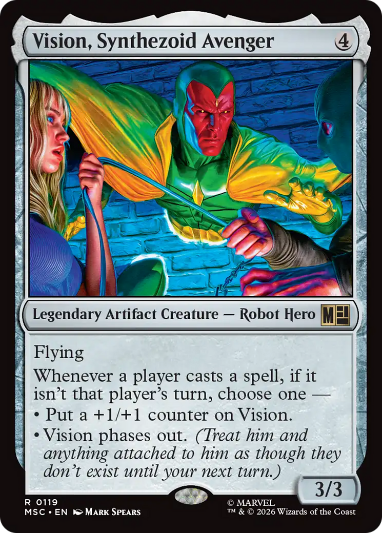 Vision, Synthezoid Avenger (Surge Foil) [Marvel Super Heroes Commander] | Spectrum Games