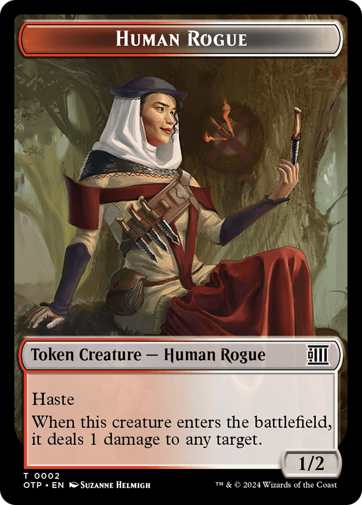 Human Rogue // Plot Double-Sided Token [Outlaws of Thunder Junction: Breaking News Tokens] | Spectrum Games