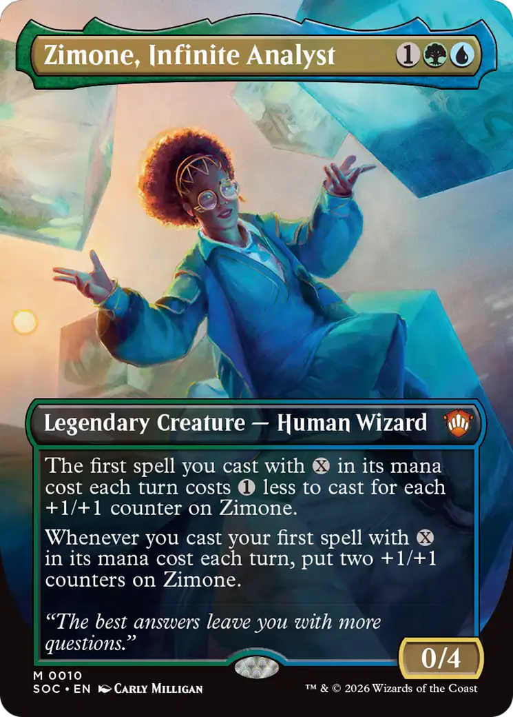 Zimone, Infinite Analyst (Borderless) [Secrets of Strixhaven Commander] | Spectrum Games
