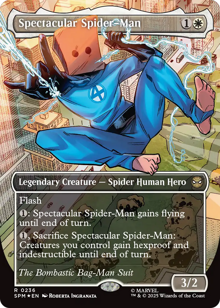 Spectacular Spider-Man (0236) (Borderless) (Textured Foil) [Marvel's Spider-Man] | Spectrum Games