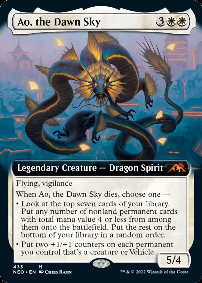 Ao, the Dawn Sky (Extended Art) [Kamigawa: Neon Dynasty] | Spectrum Games