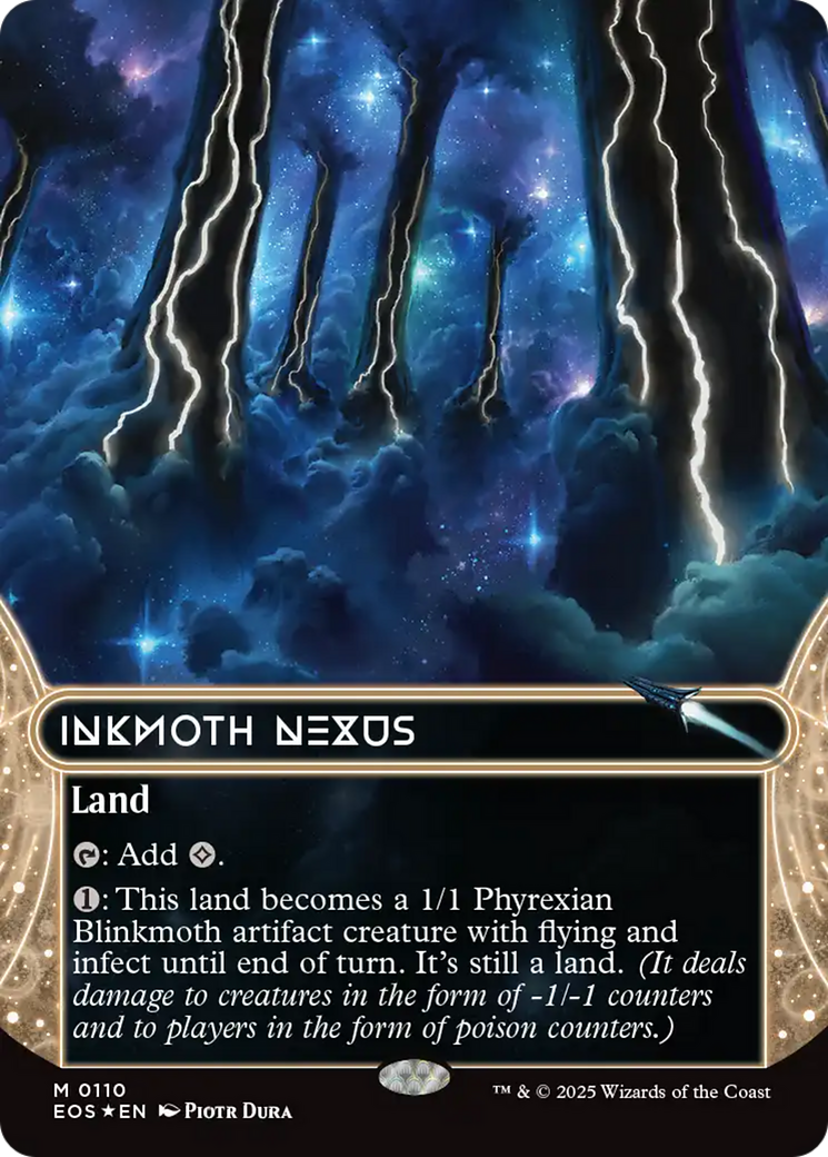 Inkmoth Nexus (0110) (Borderless) (Galaxy Foil) [Edge of Eternities: Stellar Sights] | Spectrum Games
