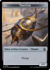 Aetherborn (Ripple Foil) // Thopter Double-Sided Token [Modern Horizons 3 Commander Tokens] | Spectrum Games