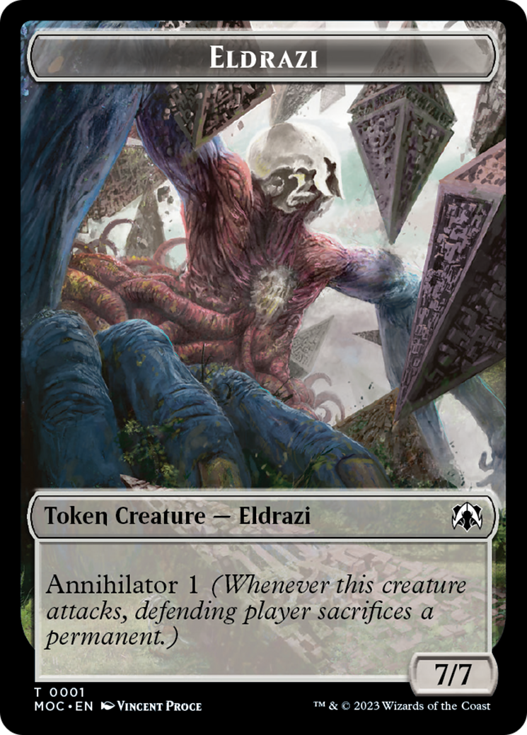 Goblin // Eldrazi Double-Sided Token [March of the Machine Commander Tokens] | Spectrum Games