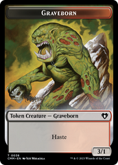 Spirit (0010) // Graveborn Double-Sided Token [Commander Masters Tokens] | Spectrum Games