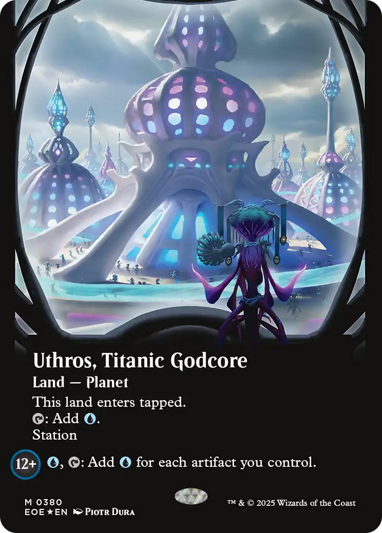 Uthros, Titanic Godcore (Borderless) (Galaxy Foil) [Edge of Eternities] | Spectrum Games