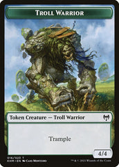 Human Warrior // Troll Warrior Double-Sided Token [Kaldheim Tokens] | Spectrum Games