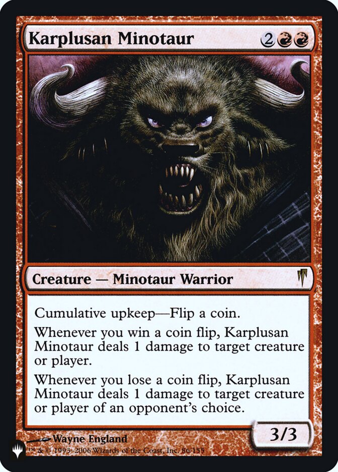 Karplusan Minotaur [Secret Lair: Heads I Win, Tails You Lose] | Spectrum Games
