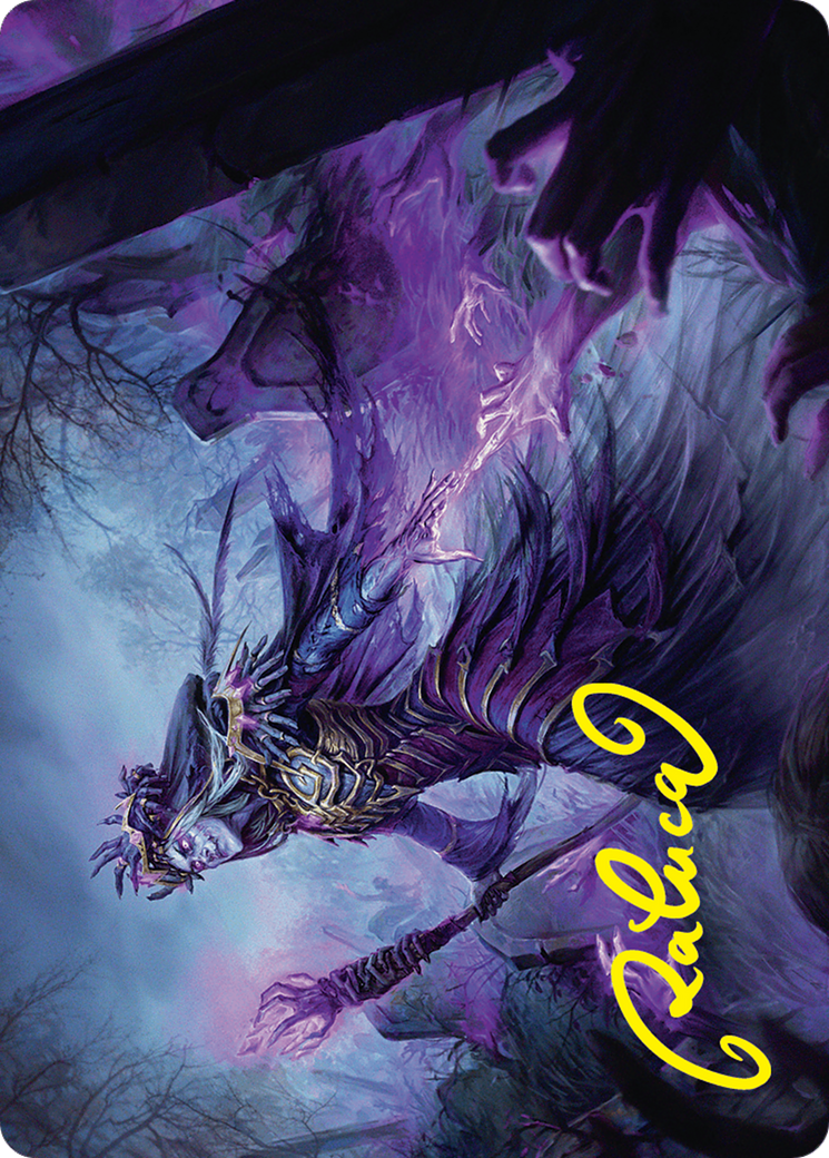 Zul Ashur, Lich Lord Art Card (10/54) (Gold-Stamped Signature) [Foundations Art Series] | Spectrum Games