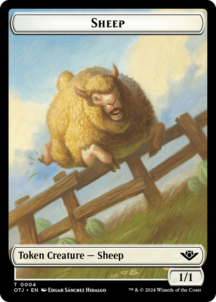 Sheep Token [Outlaws of Thunder Junction Tokens] | Spectrum Games