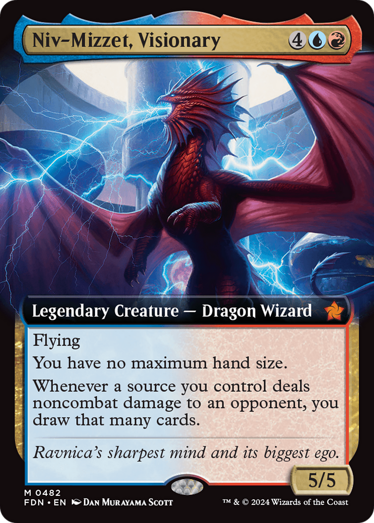 Niv-Mizzet, Visionary (Extended Art) [Foundations] | Spectrum Games