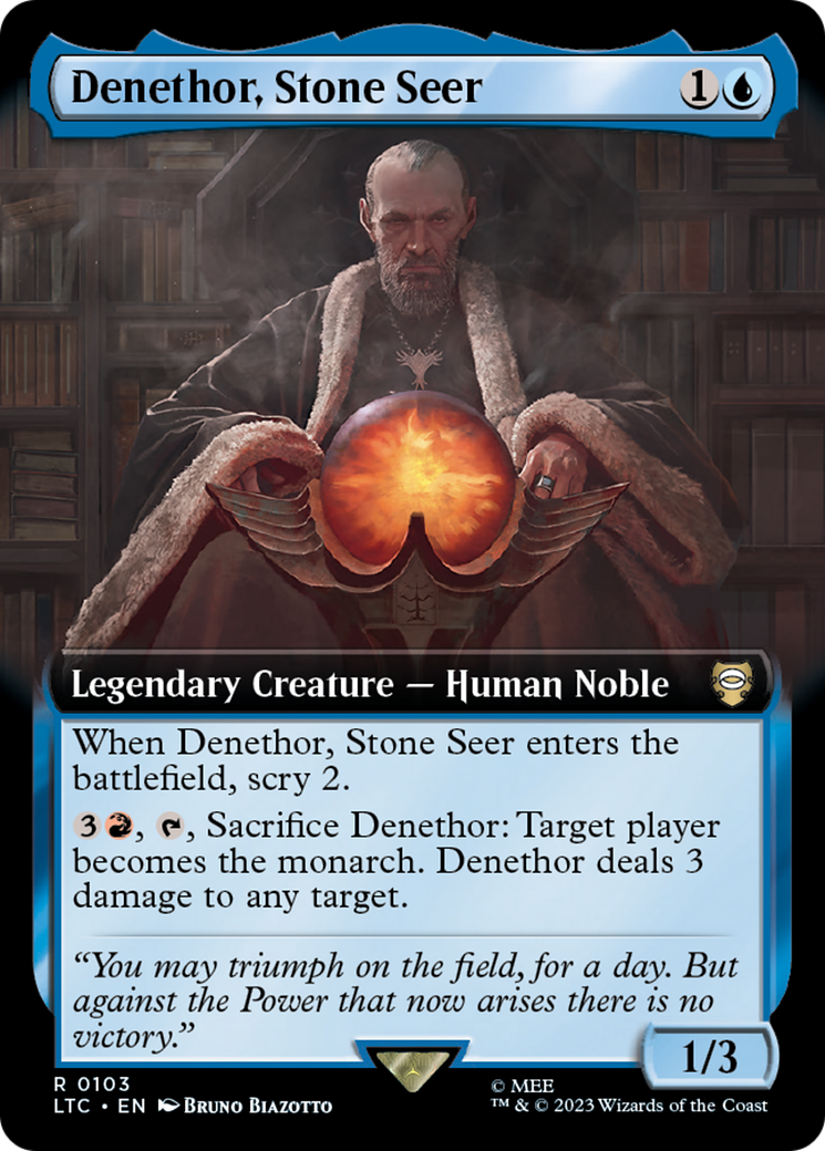 Denethor, Stone Seer (Extended Art) [The Lord of the Rings: Tales of Middle-Earth Commander] | Spectrum Games