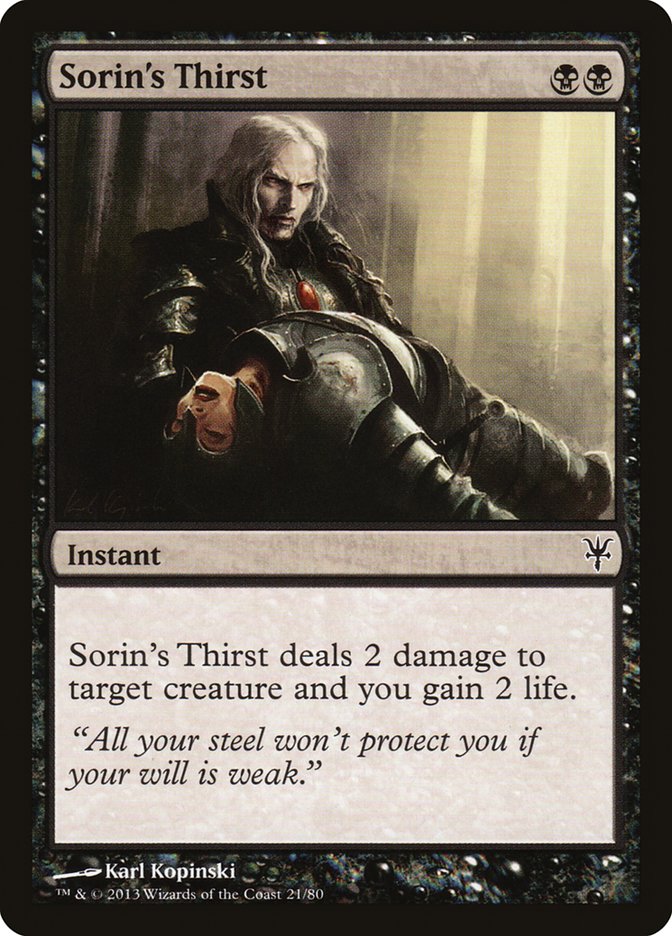 Sorin's Thirst [Duel Decks: Sorin vs. Tibalt] | Spectrum Games