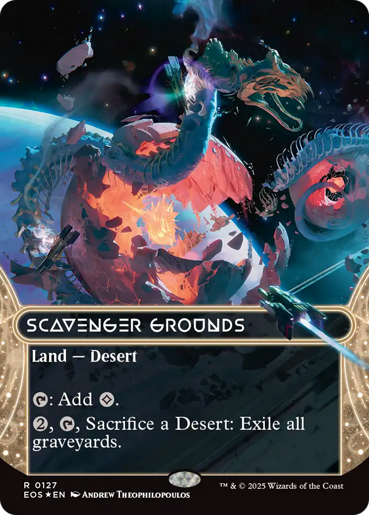 Scavenger Grounds (0127) (Borderless) (Galaxy Foil) [Edge of Eternities: Stellar Sights] | Spectrum Games