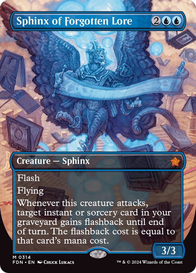 Sphinx of Forgotten Lore (Borderless) [Foundations] | Spectrum Games