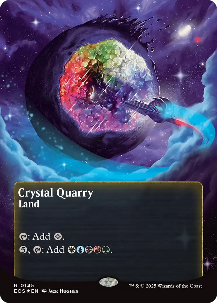 Crystal Quarry (0145) (Borderless) (Galaxy Foil) [Edge of Eternities: Stellar Sights] | Spectrum Games