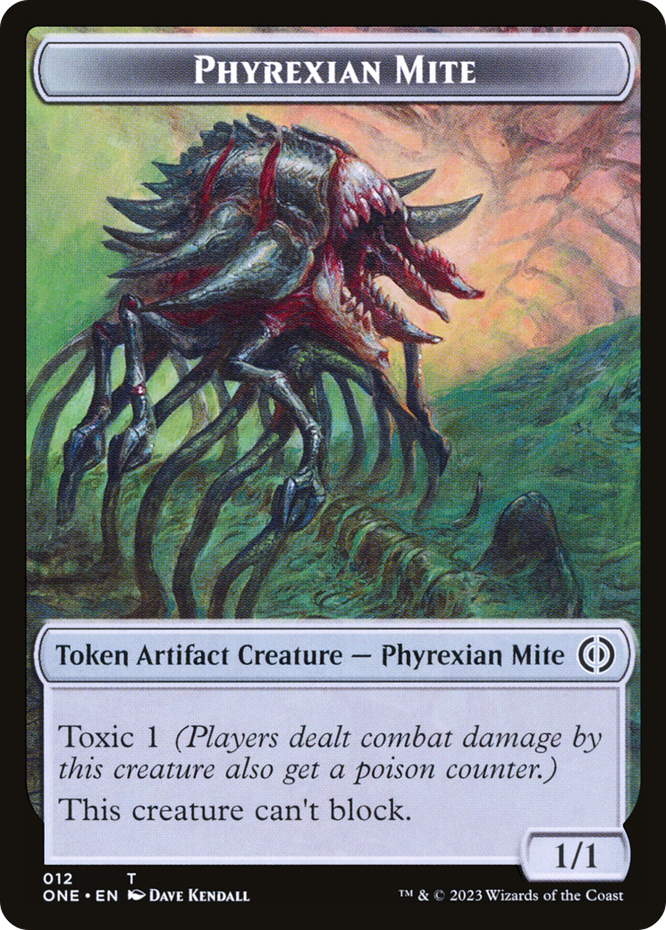 Phyrexian Mite Token (12) [Phyrexia: All Will Be One Tokens] | Spectrum Games