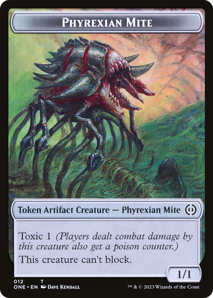 Phyrexian Mite (012) // Drone Double-Sided Token [Phyrexia: All Will Be One Tokens] | Spectrum Games
