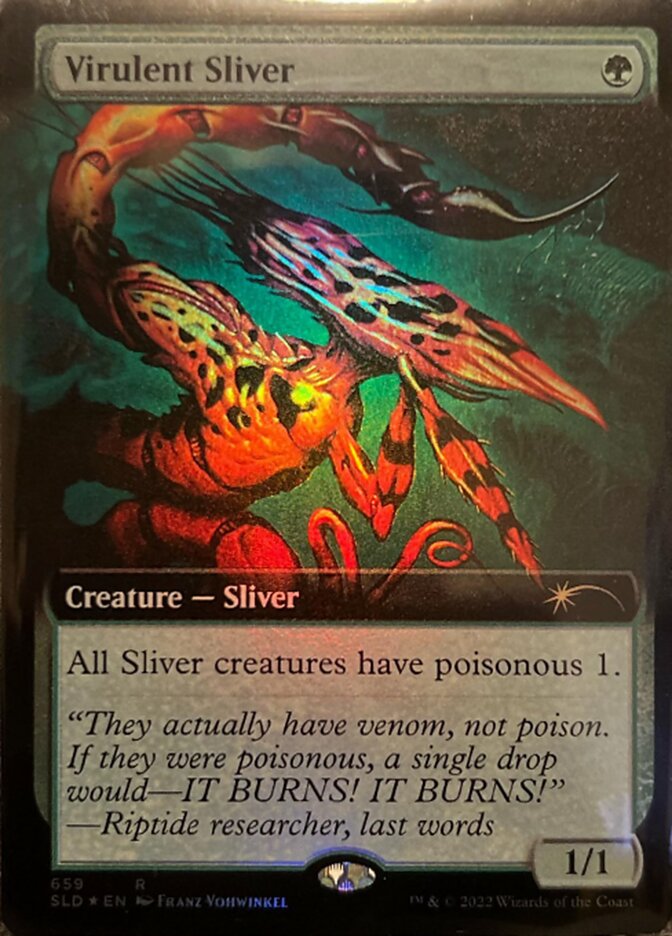 Virulent Sliver (Extended Art) [Secret Lair Drop Promos] | Spectrum Games