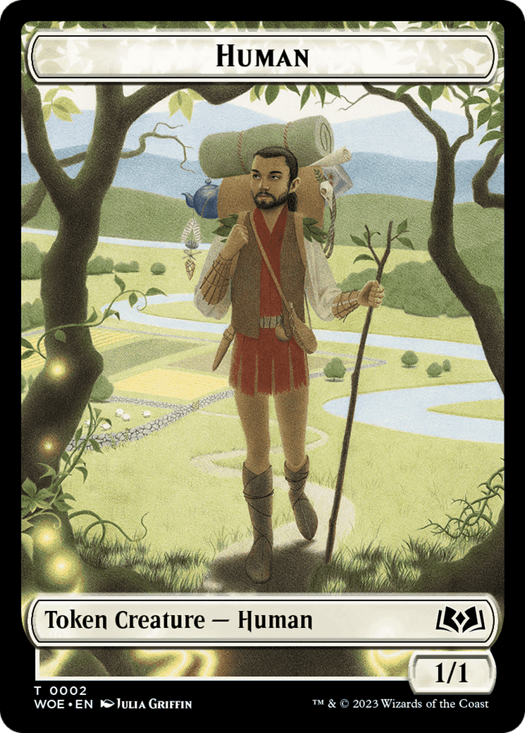 Human // Food (0013) Double-Sided Token [Wilds of Eldraine Tokens] | Spectrum Games