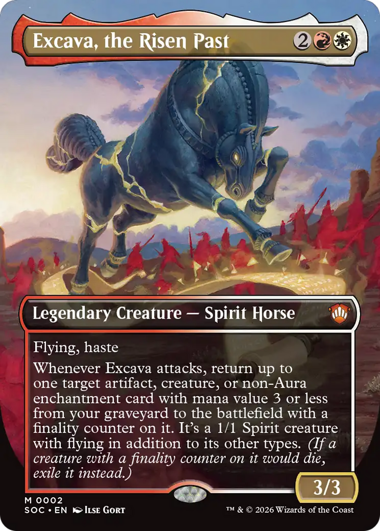 Excava, the Risen Past (Borderless) [Secrets of Strixhaven Commander] | Spectrum Games