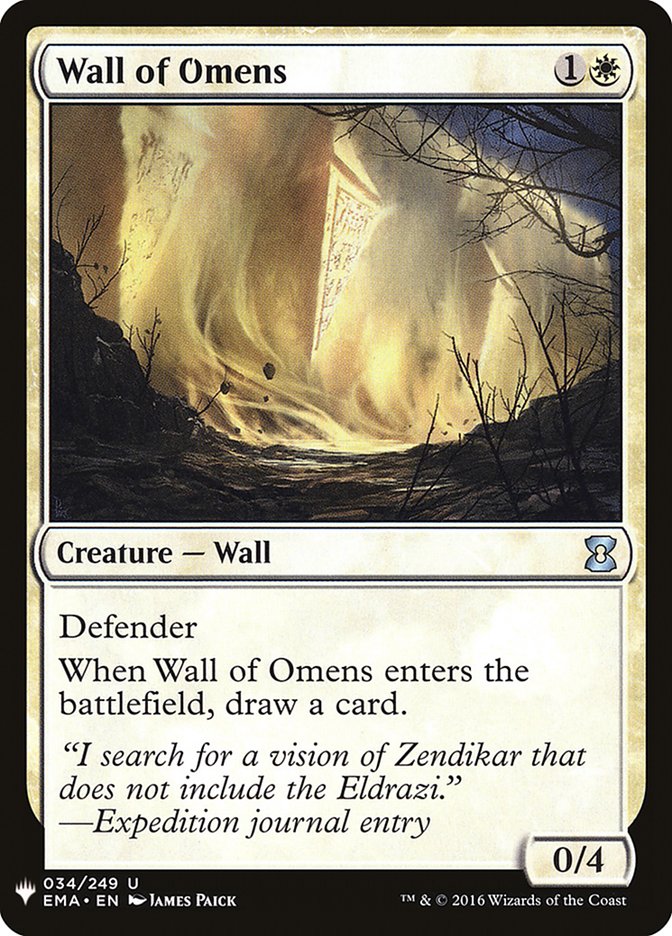 Wall of Omens [Mystery Booster] | Spectrum Games