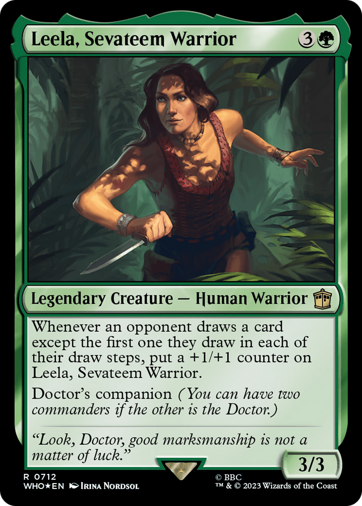 Leela, Sevateem Warrior (Surge Foil) [Doctor Who] | Spectrum Games