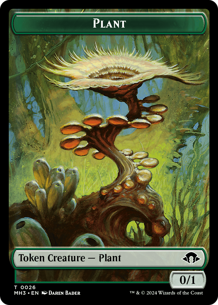 Plant (Ripple Foil) // Zombie Double-Sided Token [Modern Horizons 3 Tokens] | Spectrum Games