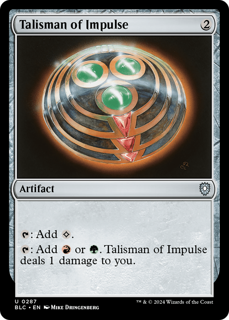 Talisman of Impulse [Bloomburrow Commander] | Spectrum Games