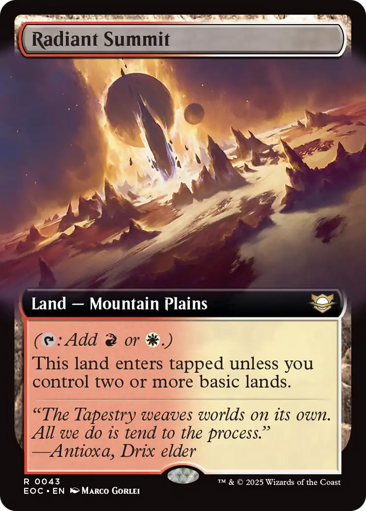 Radiant Summit (Extended Art) [Edge of Eternities Commander] | Spectrum Games
