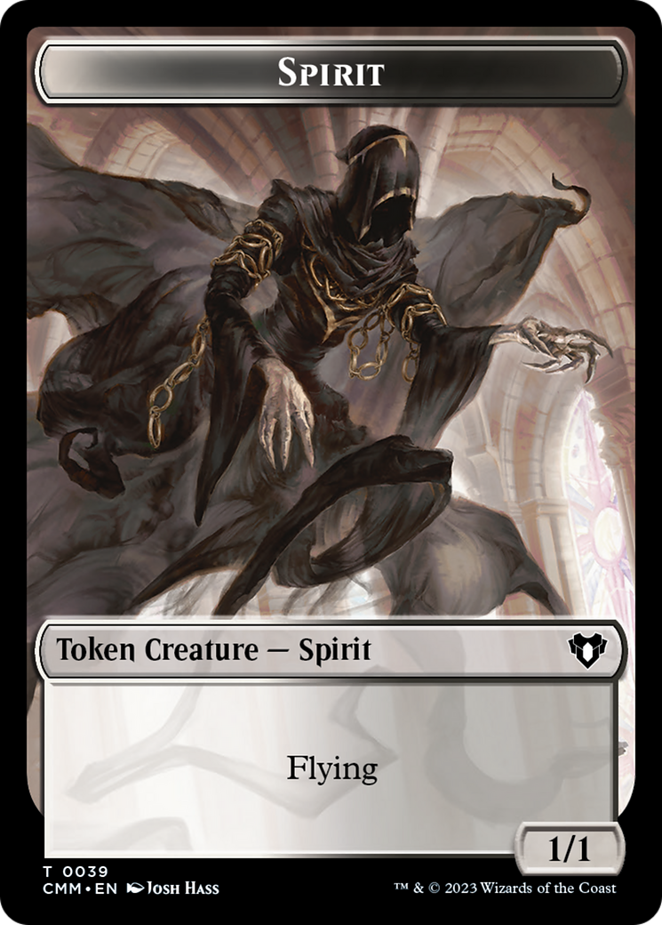 Spirit (0039) // Spider Double-Sided Token [Commander Masters Tokens] | Spectrum Games