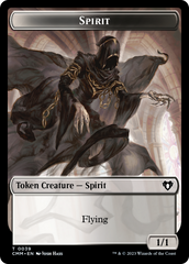 Spirit (0039) // Knight Double-Sided Token [Commander Masters Tokens] | Spectrum Games