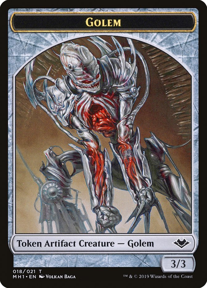 Elemental (008) // Golem (018) Double-Sided Token [Modern Horizons Tokens] | Spectrum Games
