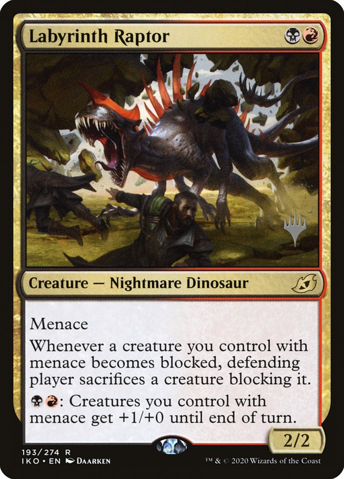Labyrinth Raptor (Promo Pack) [Ikoria: Lair of Behemoths Promos] | Spectrum Games