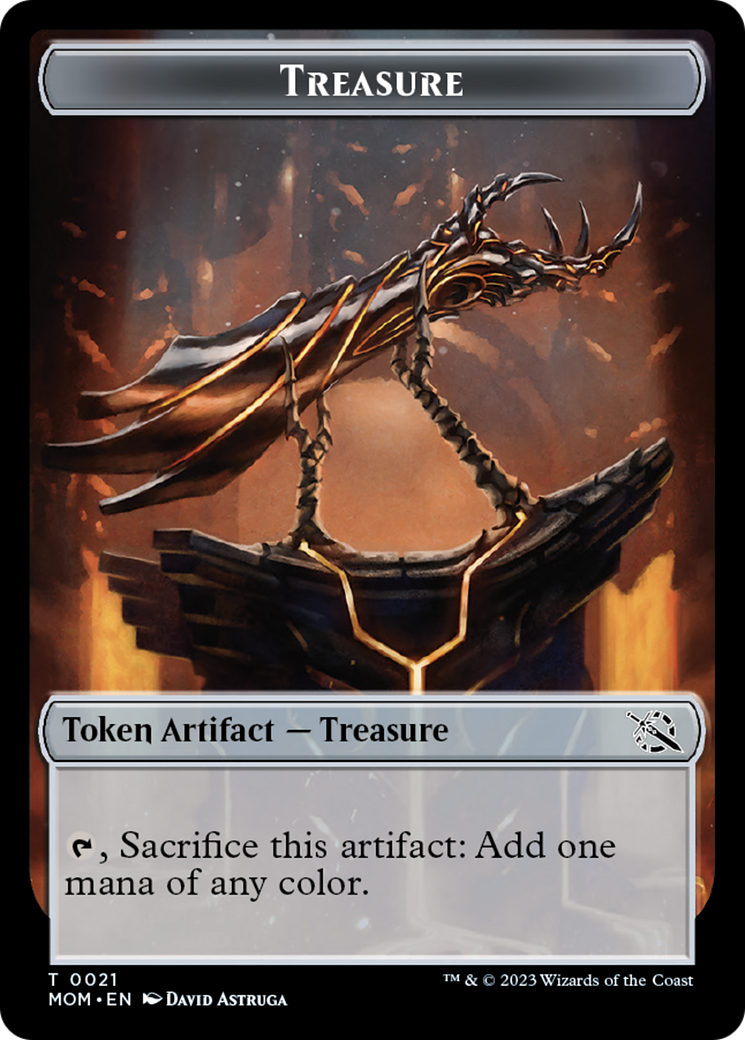 Treasure (21) // Dinosaur Double-Sided Token [March of the Machine Tokens] | Spectrum Games