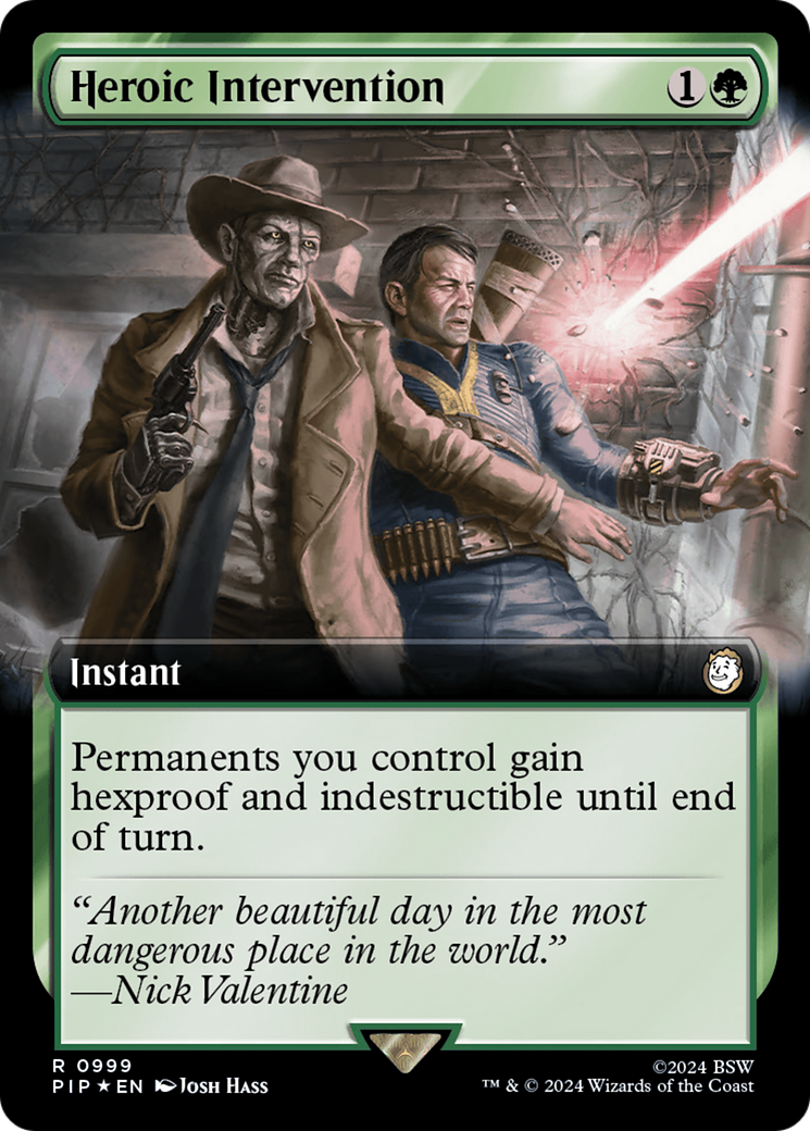 Heroic Intervention (Extended Art) (Surge Foil) [Fallout] | Spectrum Games