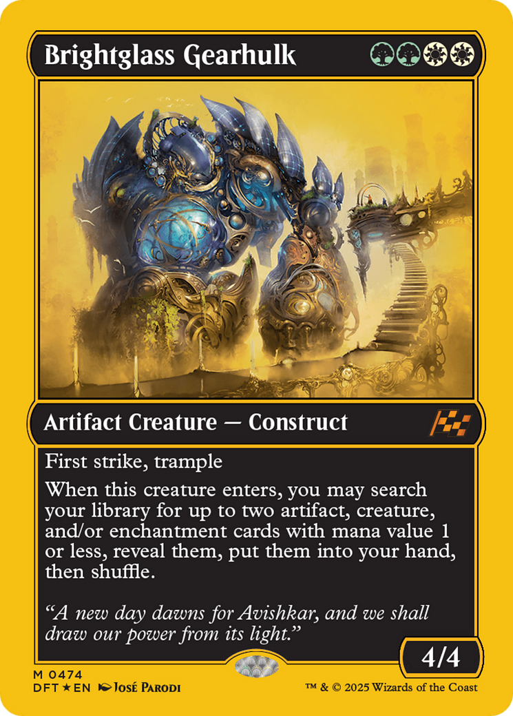 Brightglass Gearhulk (First-Place Foil) [Aetherdrift] | Spectrum Games