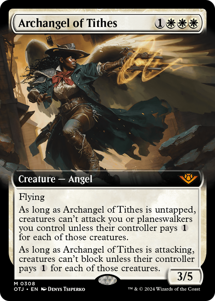 Archangel of Tithes (Extended Art) [Outlaws of Thunder Junction] | Spectrum Games