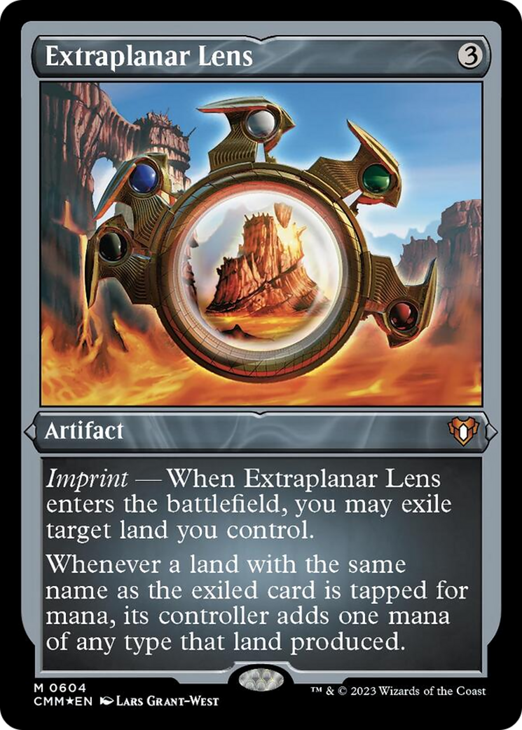 Extraplanar Lens (Foil Etched) [Commander Masters] | Spectrum Games