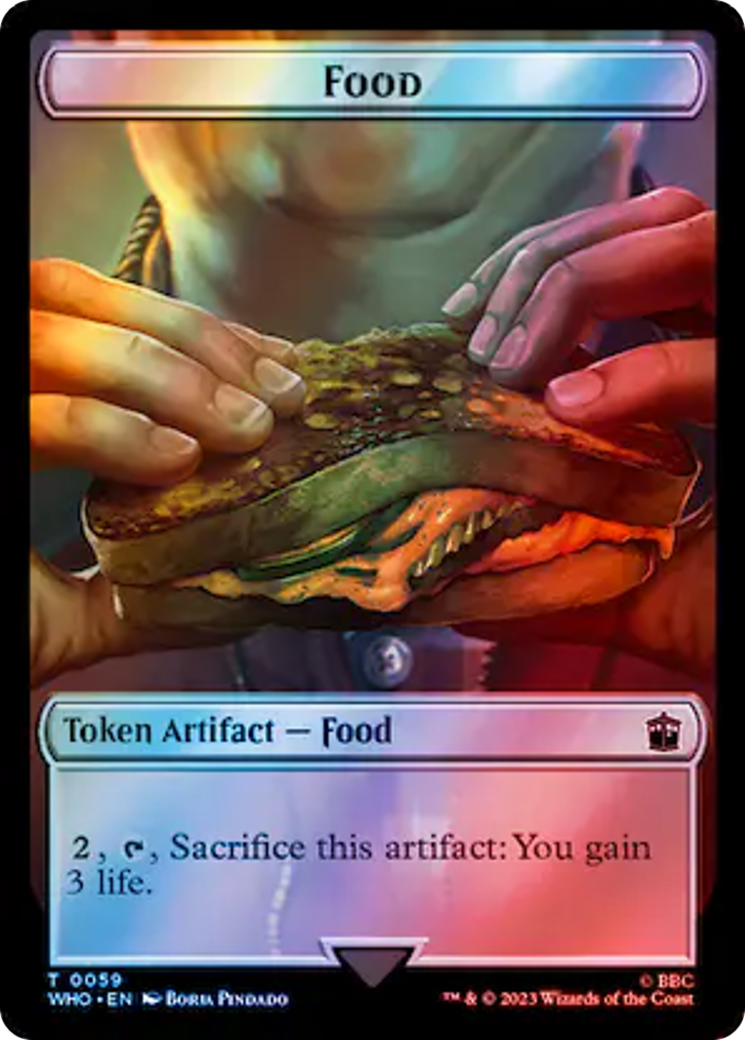 Alien // Food (0059) Double-Sided Token (Surge Foil) [Doctor Who Tokens] | Spectrum Games