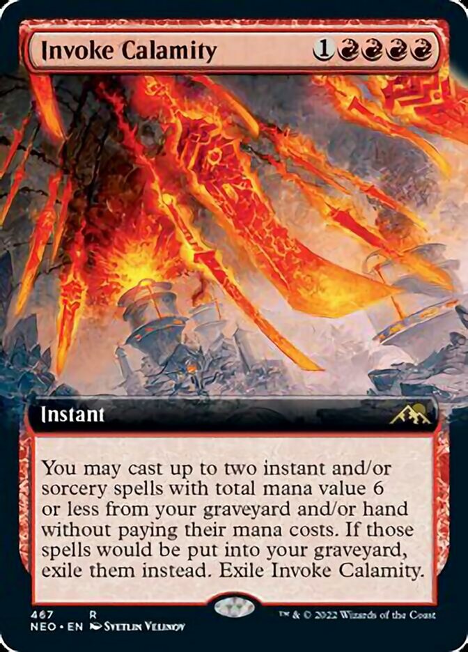 Invoke Calamity (Extended Art) [Kamigawa: Neon Dynasty] | Spectrum Games