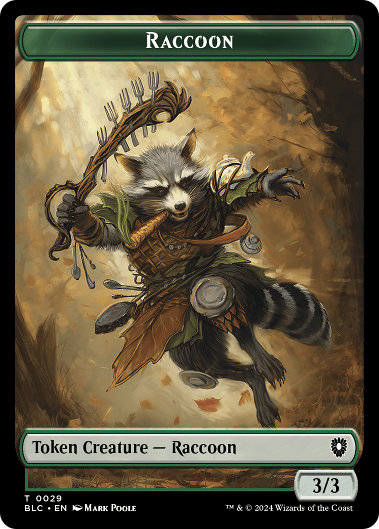 Rat // Raccoon Double-Sided Token [Bloomburrow Commander Tokens] | Spectrum Games